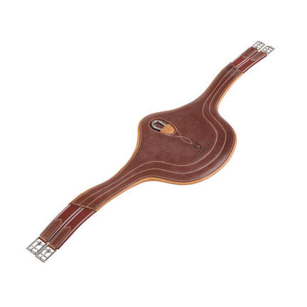 Sangle bavette de saut en cuir avec protège-éperons