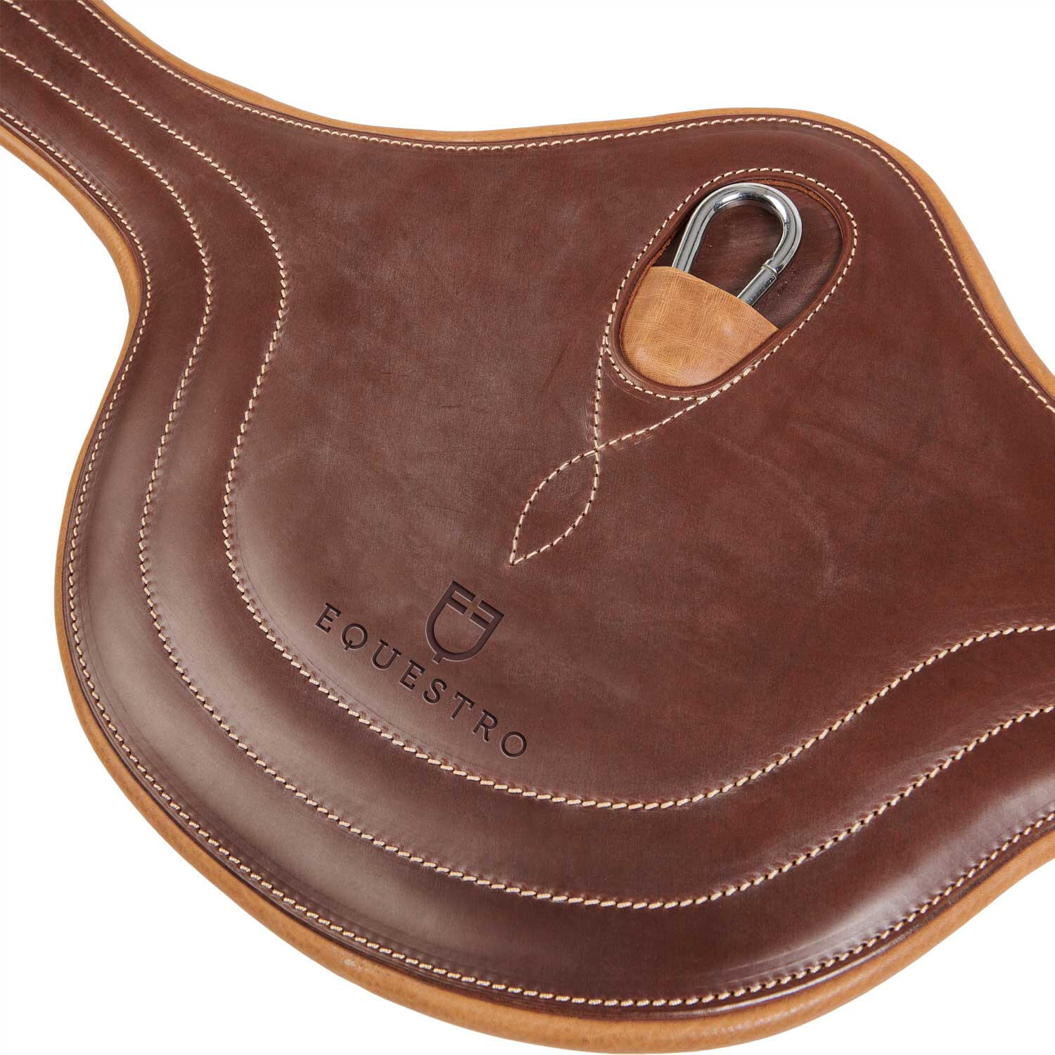 Cincha de salto en cuero con refuerzos protectores 4/7
