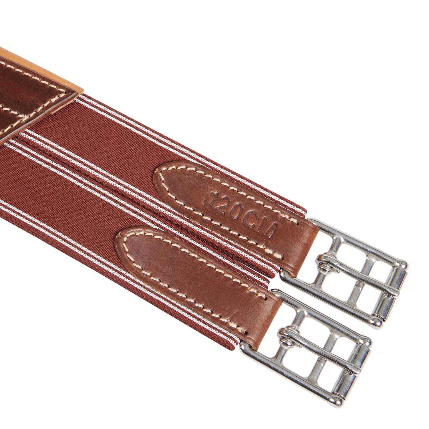 Cincha de salto en cuero con refuerzos protectores 6/7