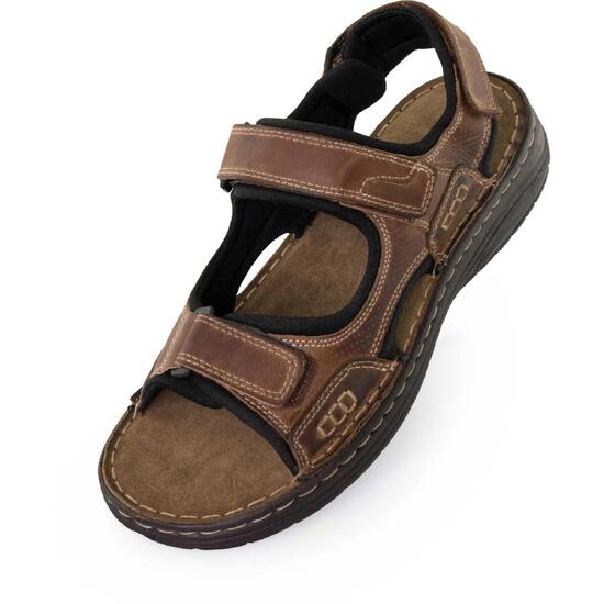 Męskie skórzane sandały Nell Gets Camel Brown