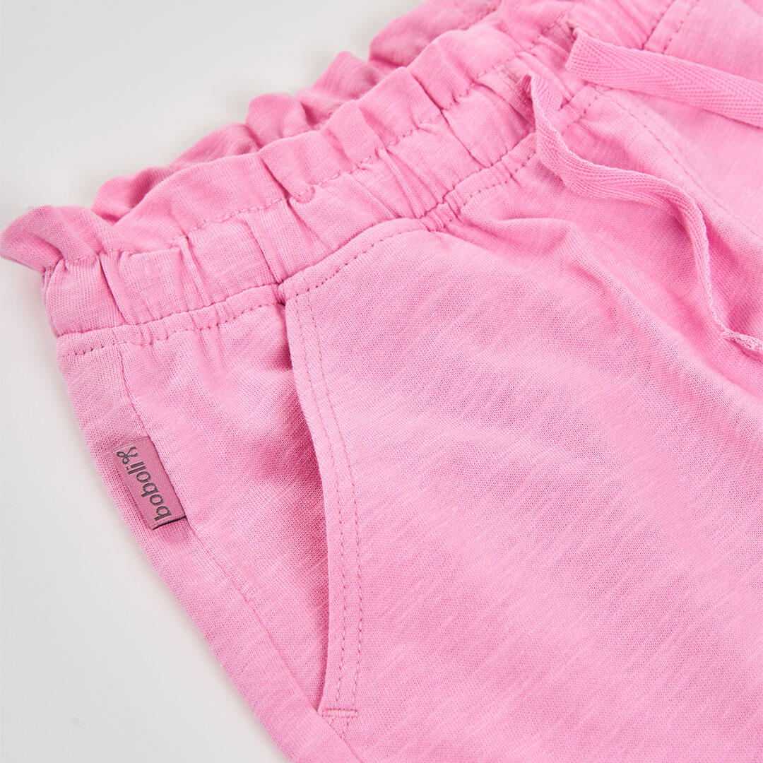 Shorts de verano de tenis bebé niña boboli rosa 3/4
