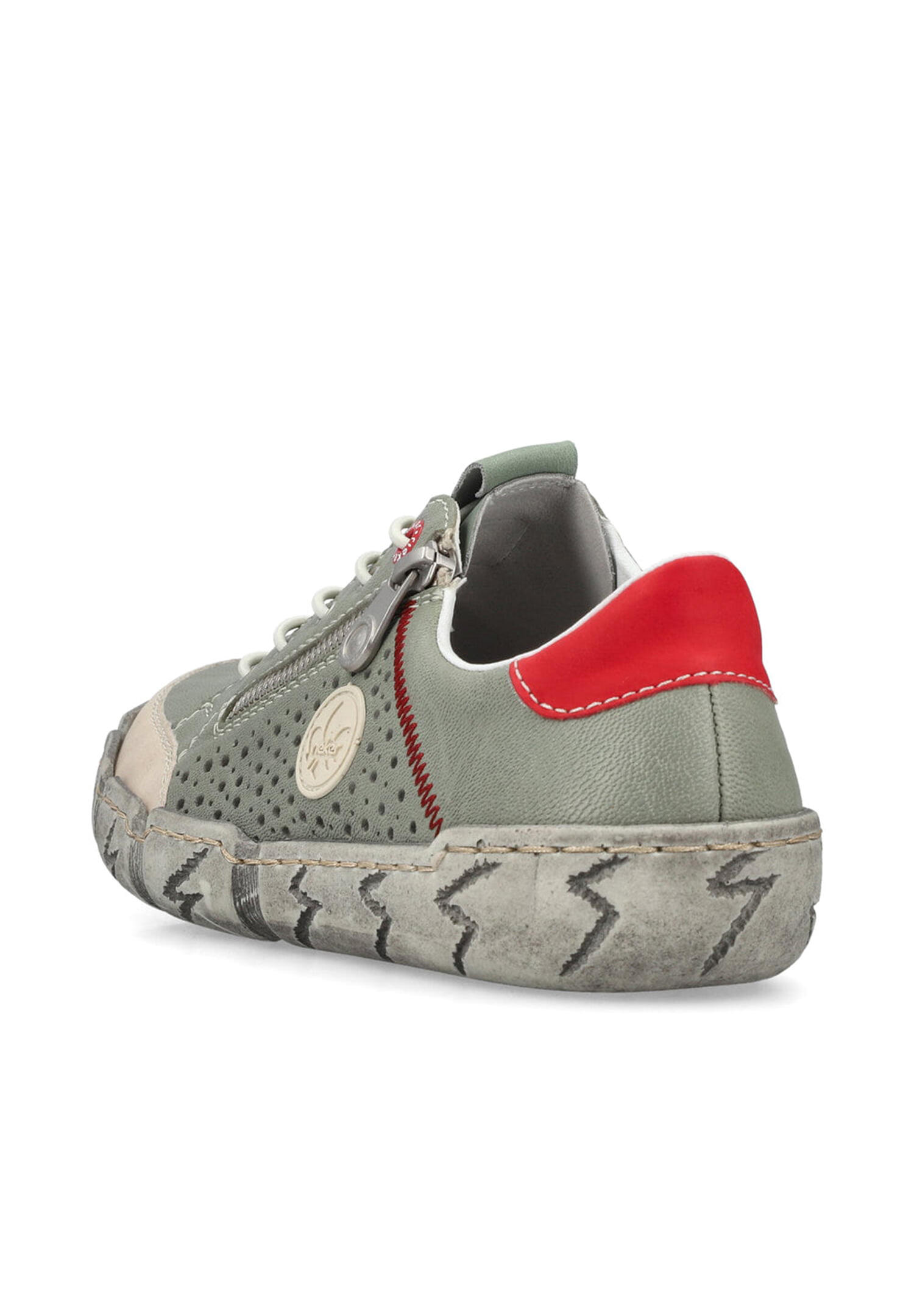 Rieker Damen Slipper Slipper Freizeit bequem Memory-Foam L0355-52 Green 3/5