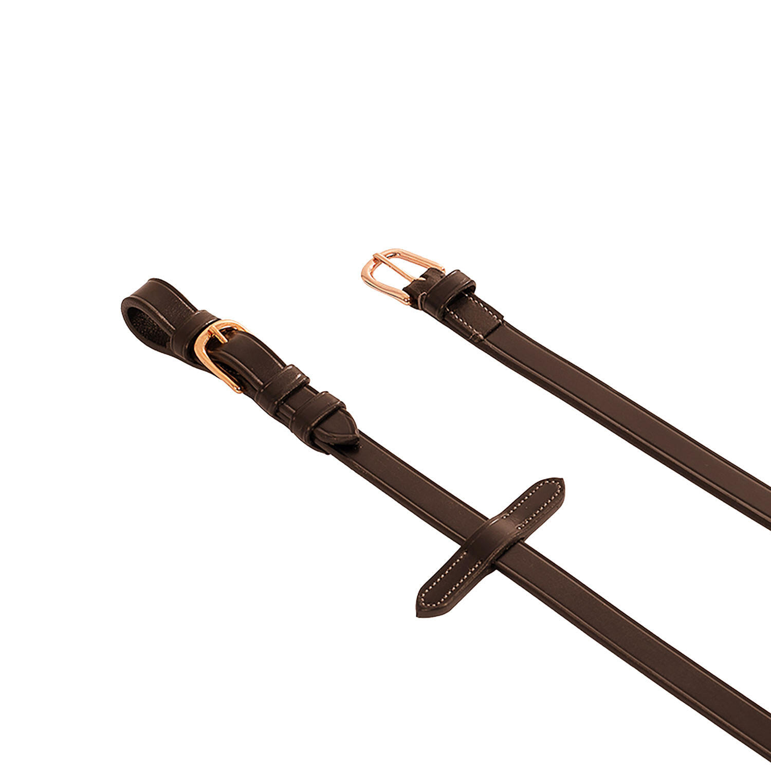 Redini per testiera inglese cuoio e gomma fibbie rose gold 2/3
