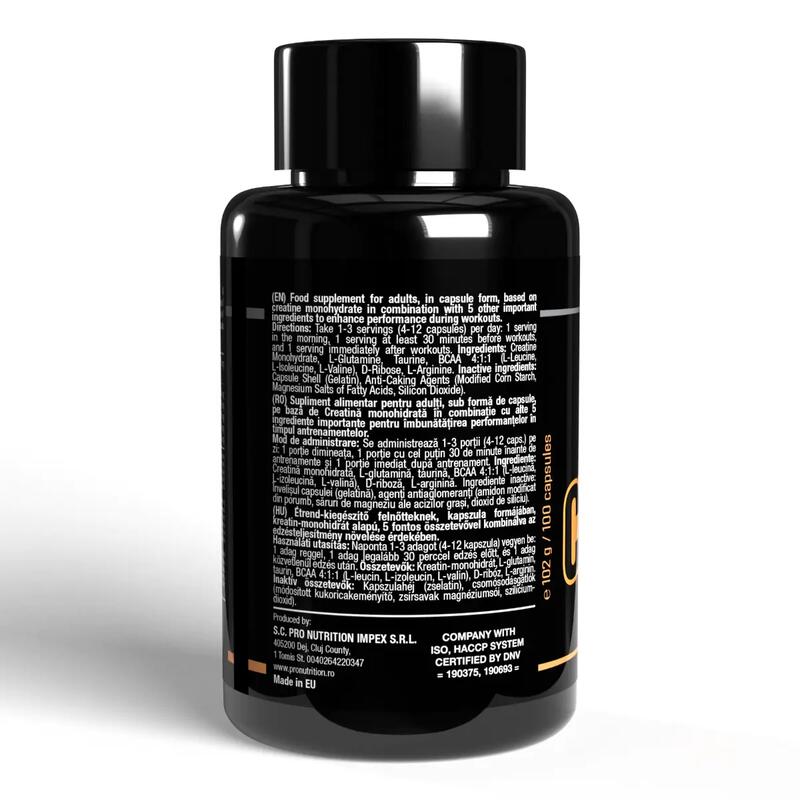 Creanabol, Creatine (CREAPURE®) Capsules Cu Mix De Aminoacizi, 100 Capsule
