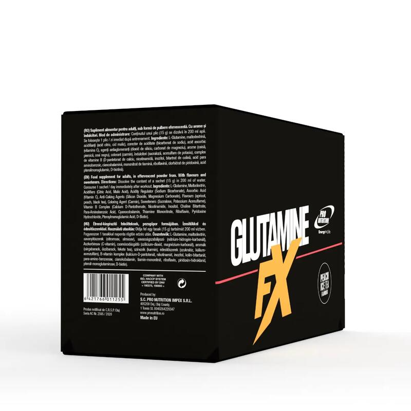Băutură Efervescentă, Glutamine FX, 25 Plicuri X 15g