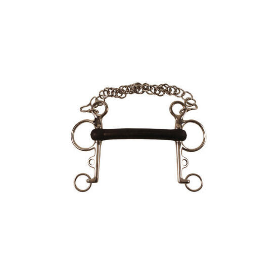 Pelham inox complet caoutchouc rigide