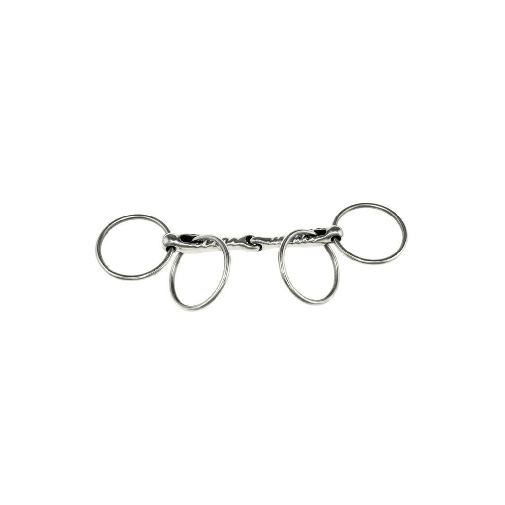 Scourier twisted snaffle double ring bit