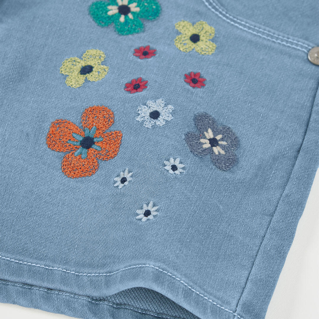 Shorts de verano de tenis kids niña boboli azul 4/4