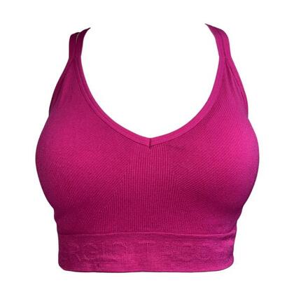 Tacchini Brassière de sport sans coutures Fuchsia L/XL