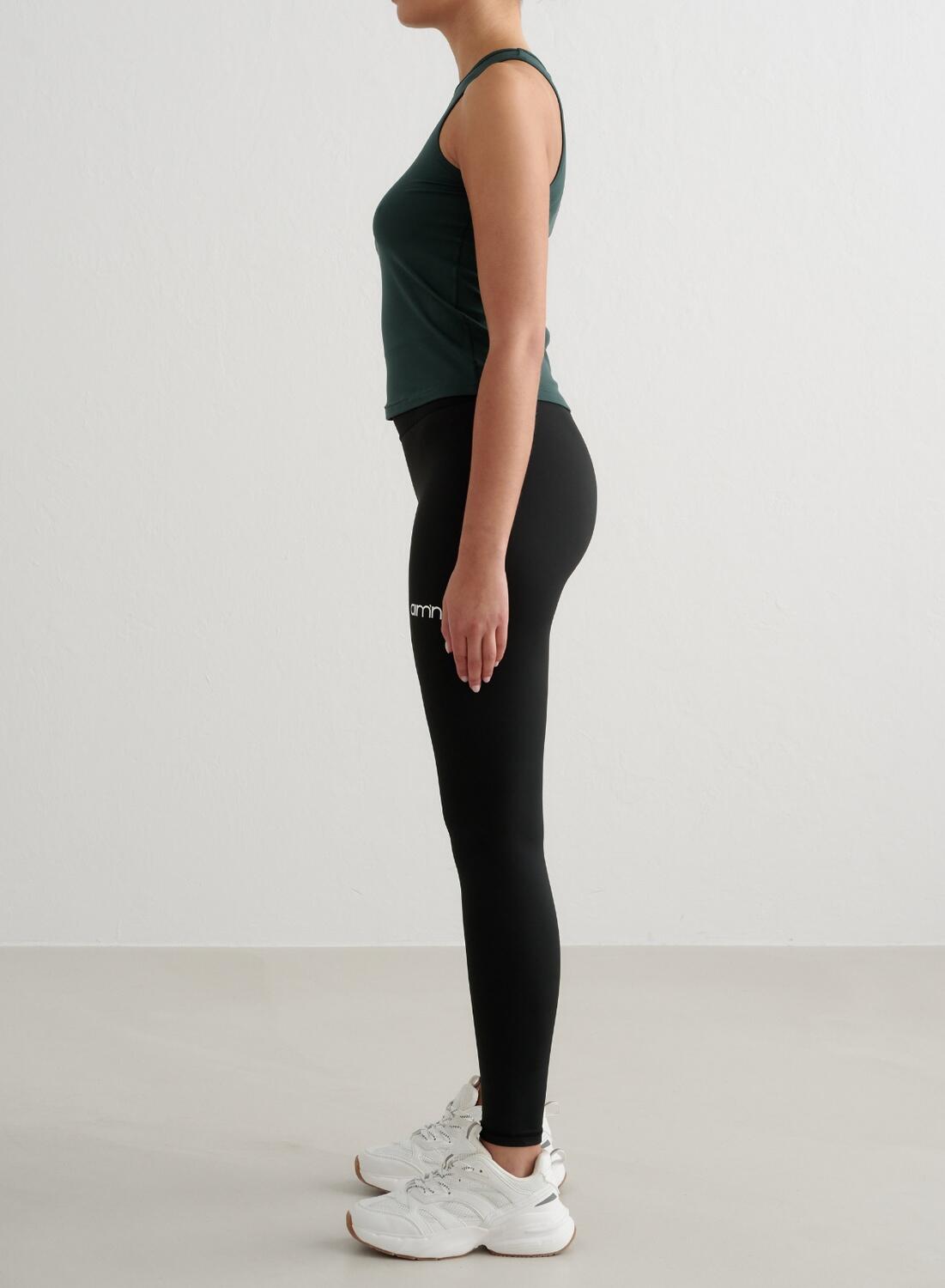 Mujer Camiseta Sin Mangas Suave Transpirable Verde Oscuro 6/6
