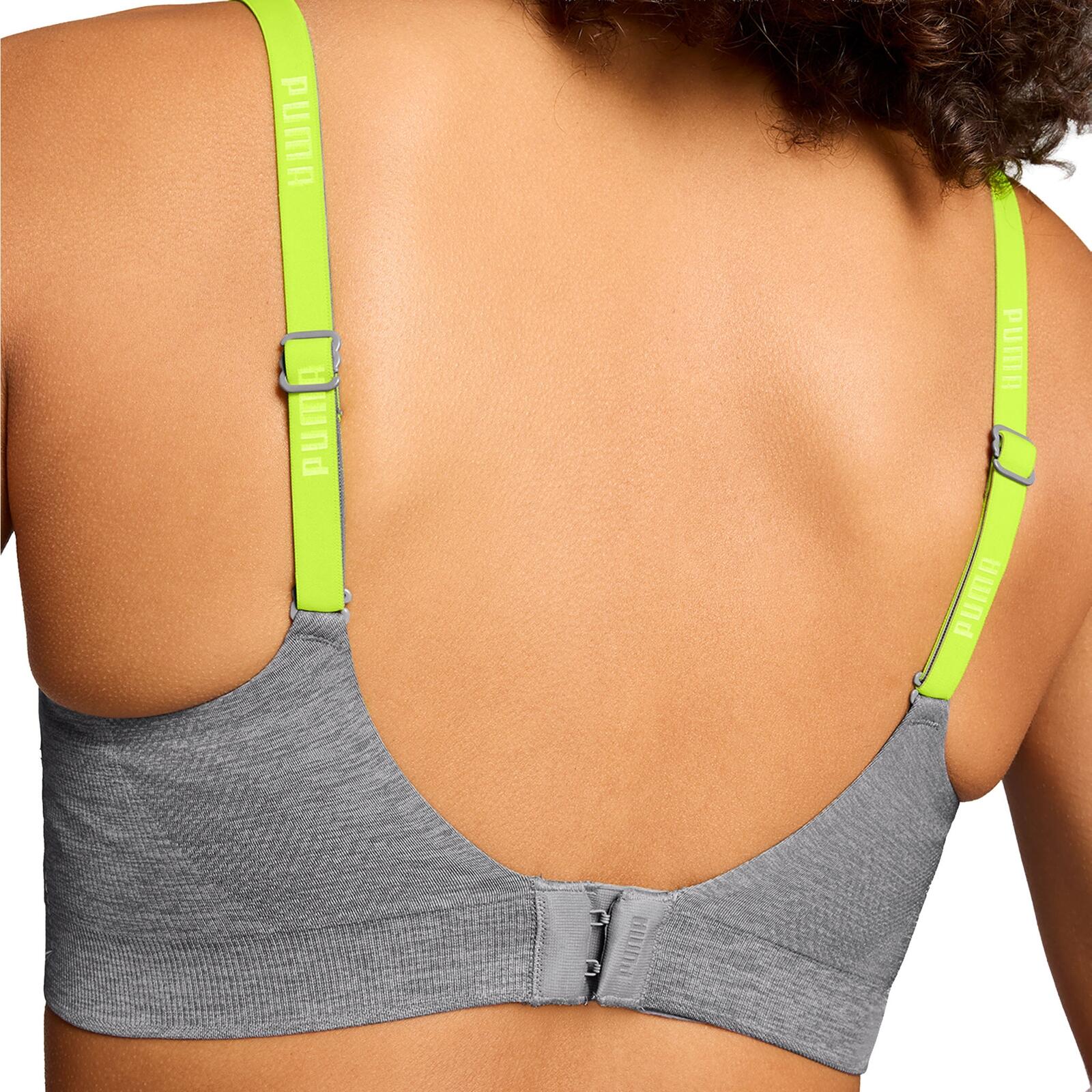 Sport Bustier atmungsaktiv elastisch nahtarm Damen - 3D Knit Sport Triangle Top 3/5