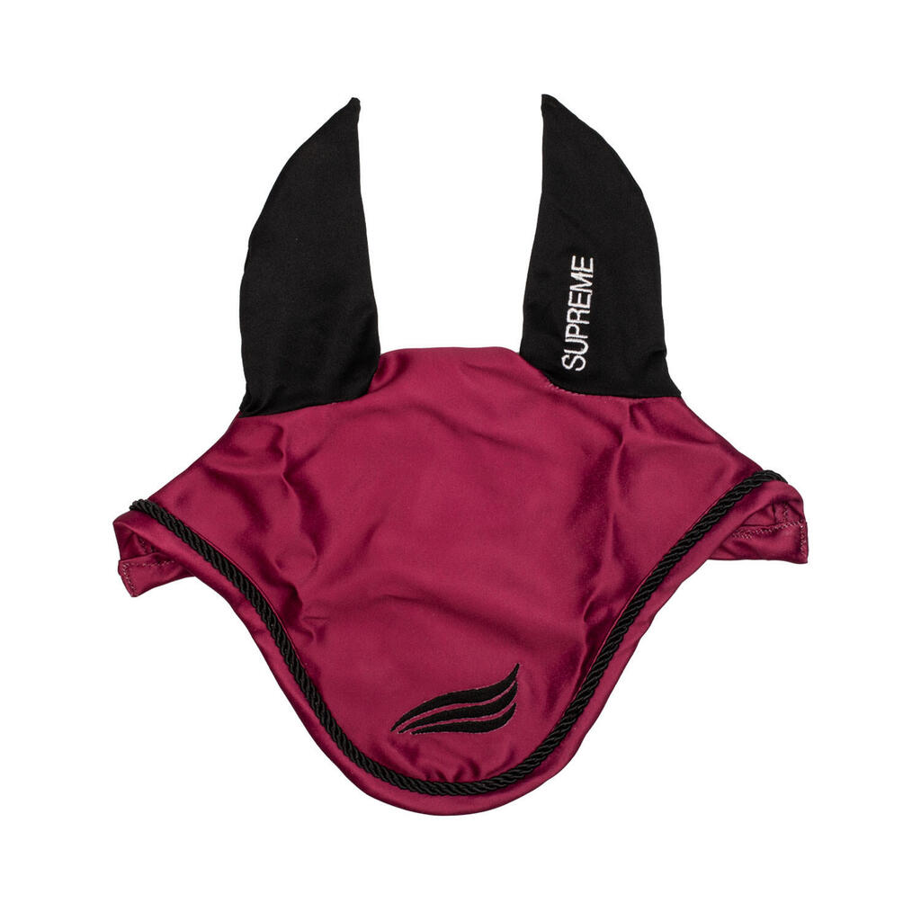 Satin bonnet with elasticated ears