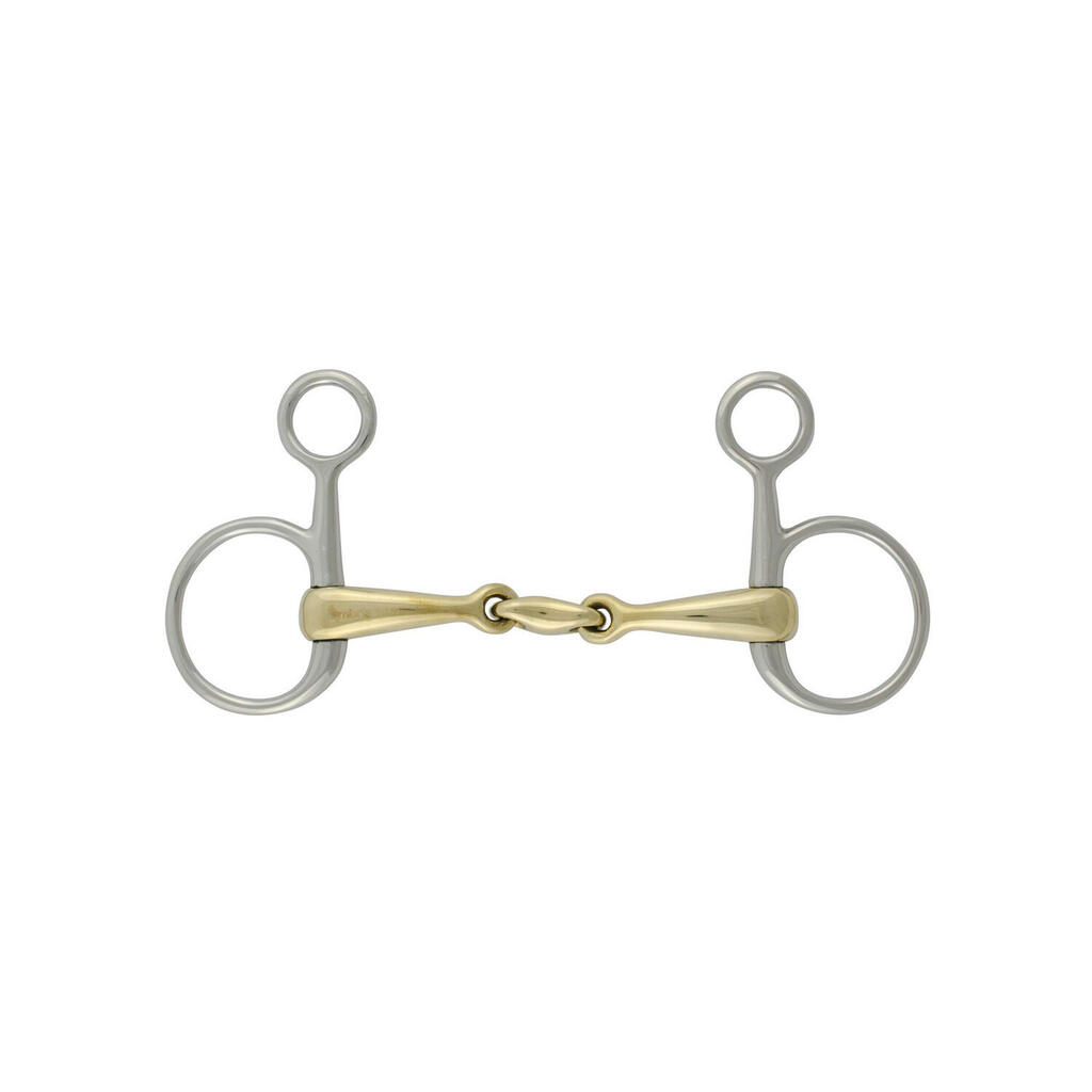 Baucher snaffle bit copper inlay with olive pro bits
