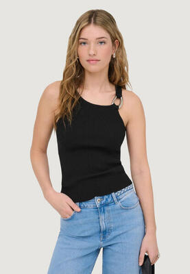 Tanktop onlmeddi sl rib tank top knt dames zwart