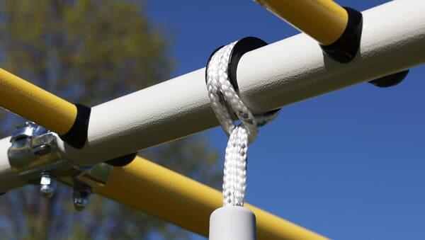 Kinderen Buiten Speeltoestel Nestschommel Metaal Vrolijke Weide Geel 2/7