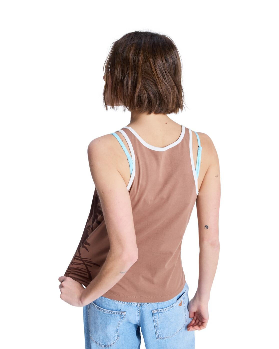 Camiseta sin mangas MOON CANYON RING Marrón Mujer 2/4