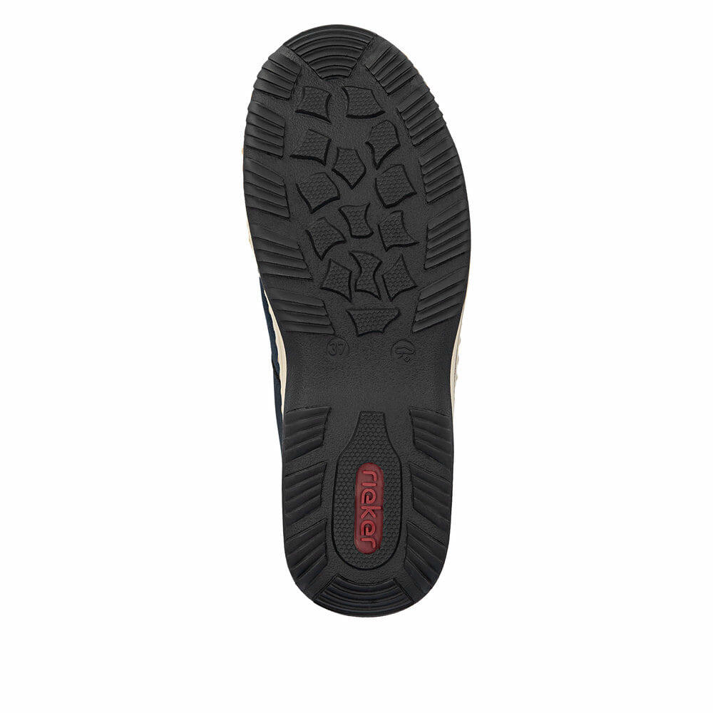 Rieker Damen Slipper Slipper Freizeit bequem Memory-Foam L0593-14 Blau 3/5
