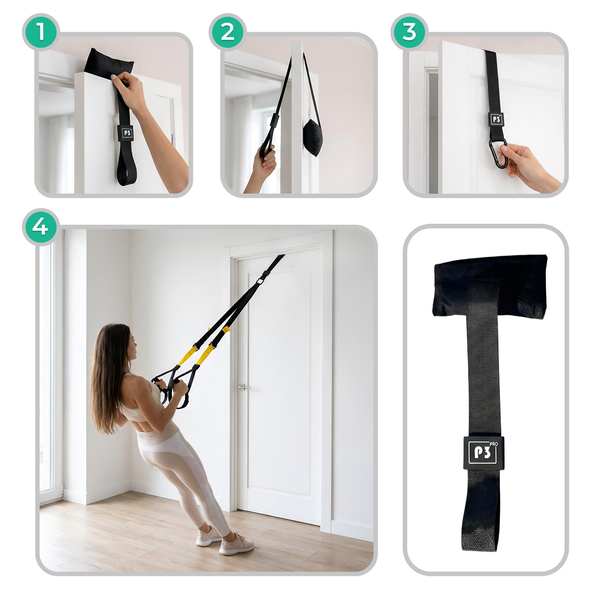 Kit di Allenamento a Sospensione Professionale - Cinghie per Bodyweight 5/7