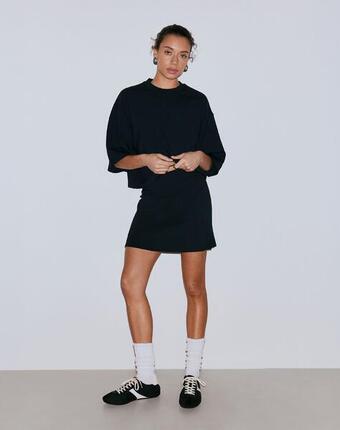 Femme Jupe-Short Coupe en A Taille Haute Mini Sable