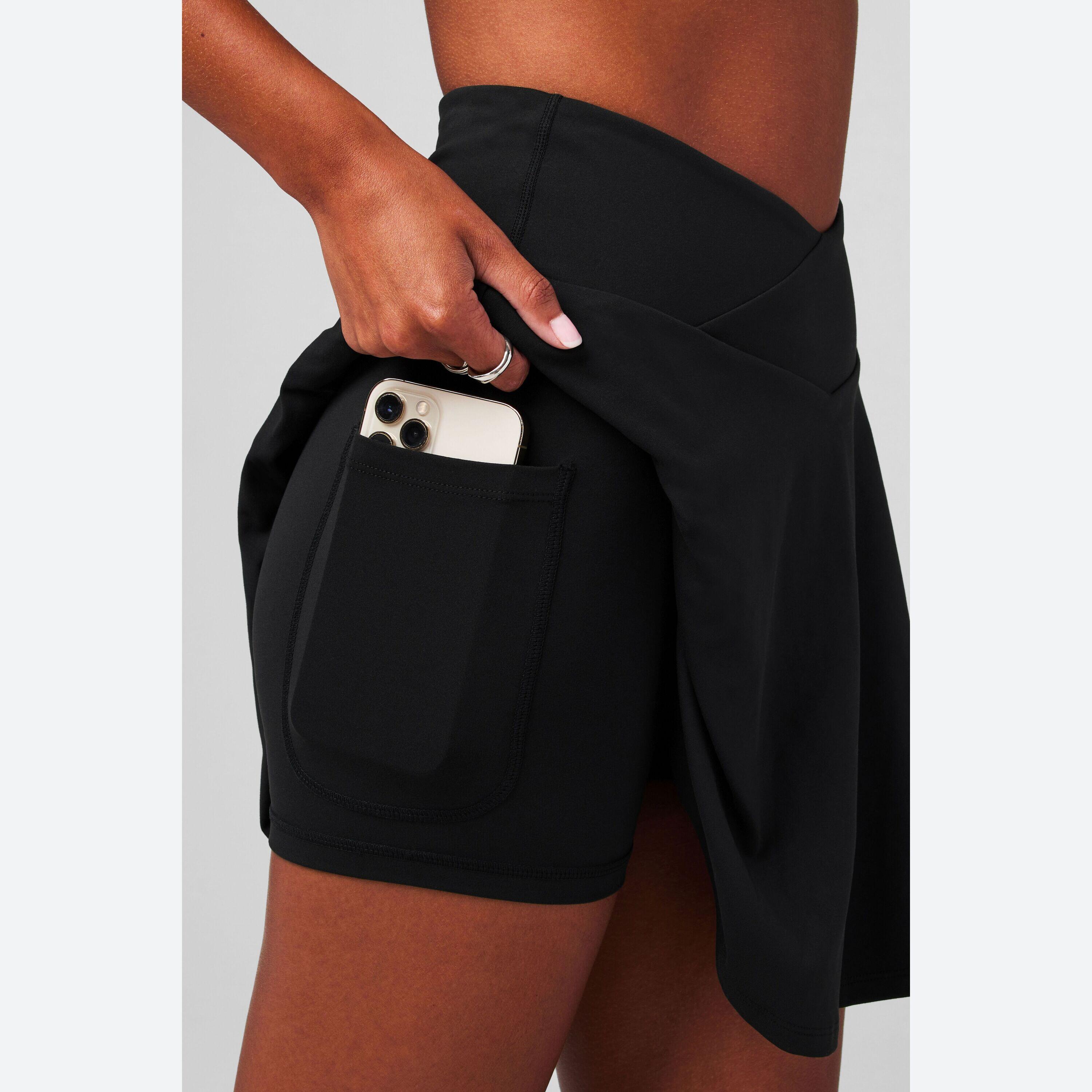 Damen Rock Crossover Flounce Classic Mini Skirt Aus Weichem Material 4/7