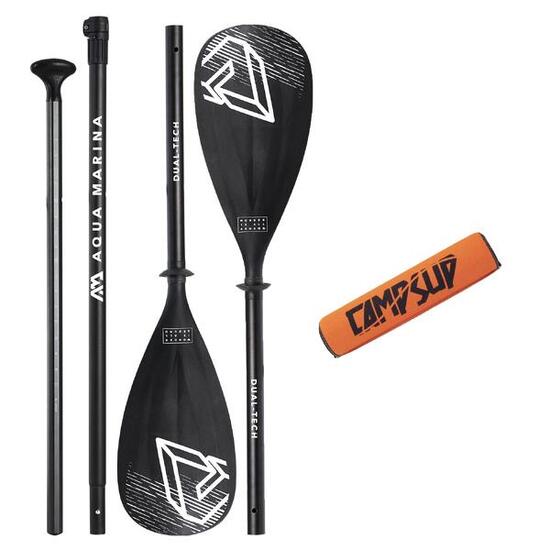 Wiosło Sup 2w1 Dual-Tech Czarne Aqua Marina Bojka do wiosła Pomarańczowa CAMPSUP