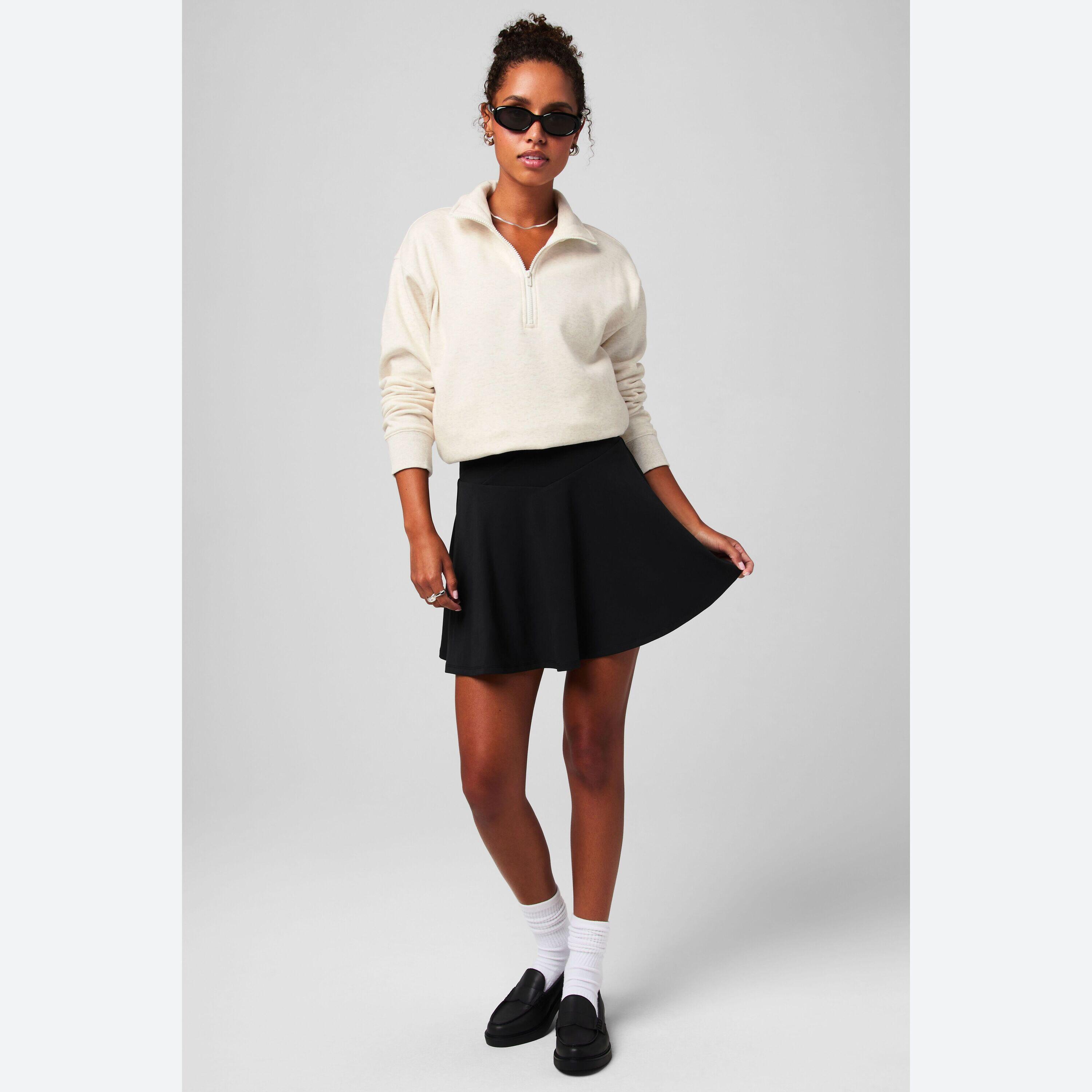 Damen Rock Crossover Flounce Classic Mini Skirt Aus Weichem Material 6/7