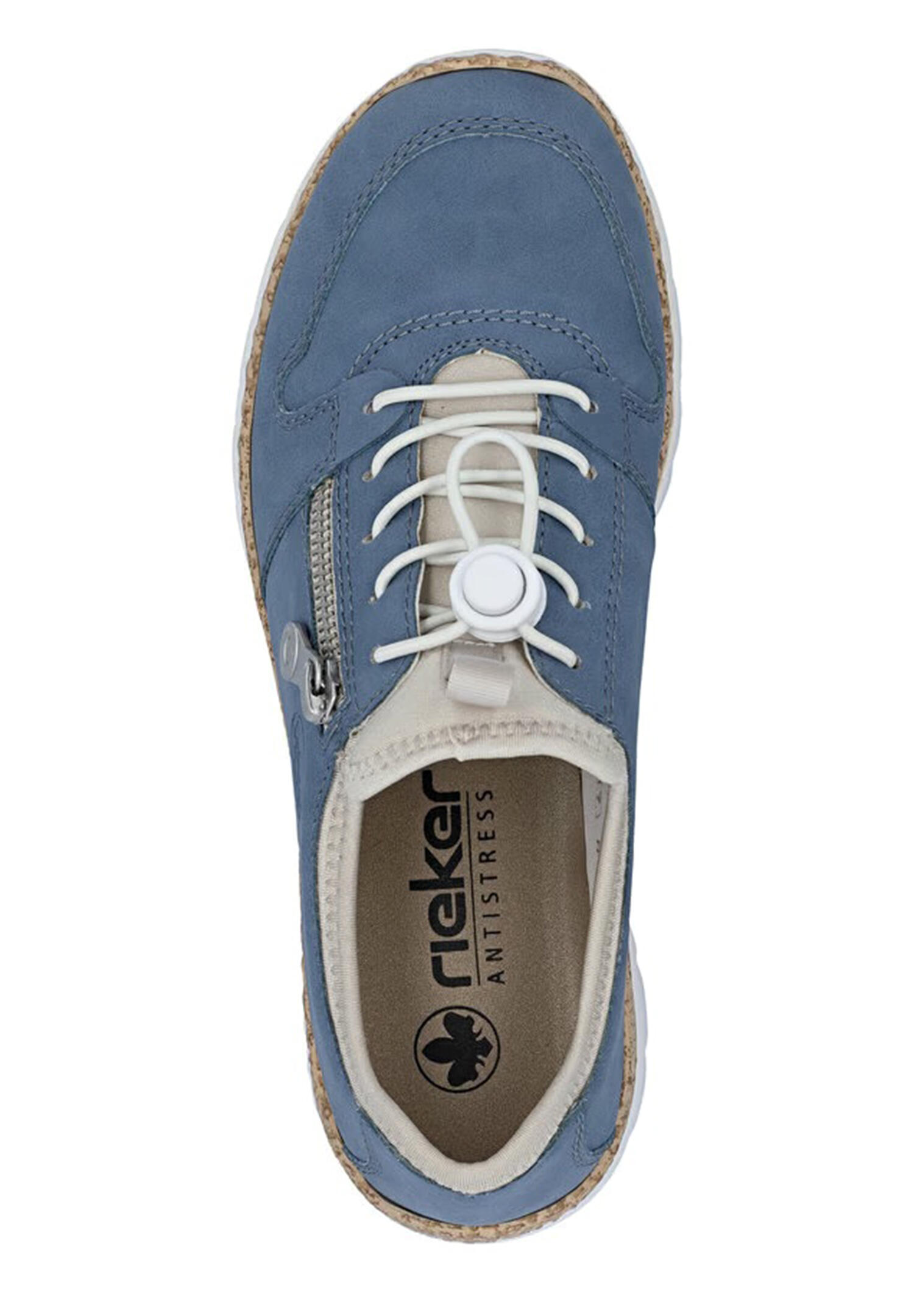 Rieker Damen Slipper  Sneaker Slipper Komfort  MemoSoft N42G0-14 Blue 4/5