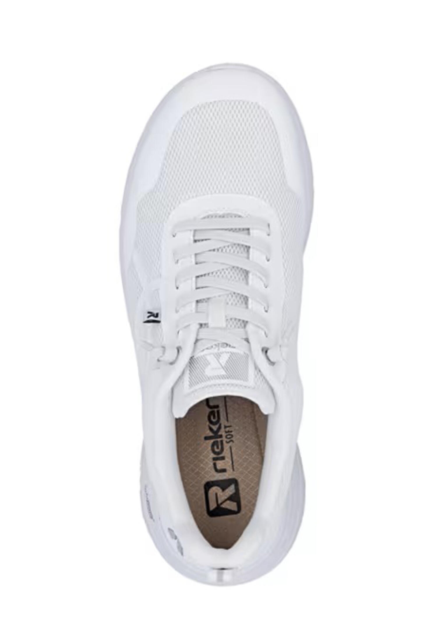 Rieker Damen Sneaker Sneaker Freizeit bequem Memory-Foam M8551-80 Weiß 3/6