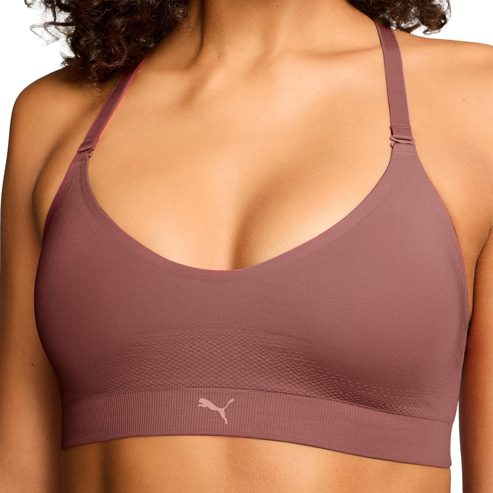 Sport Bustier atmungsaktiv elastisch nahtarm Damen - 3D Knit Sport Triangle Top 2/5