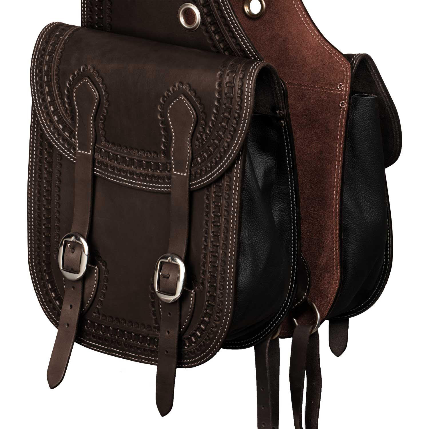 Carimbo de fronteira para bisaccia modelo handtooled 3/7