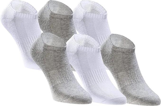Șosete Tastiq pachet 6 perechi Giftbox alb-gri, mărime 39-42