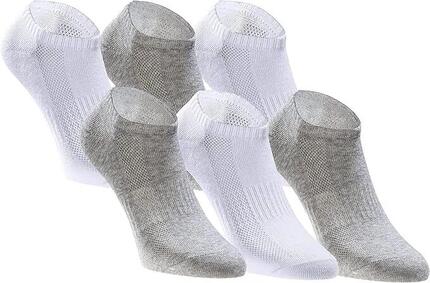 Tastiq no-show sokken 6-pack wit-grijs mix