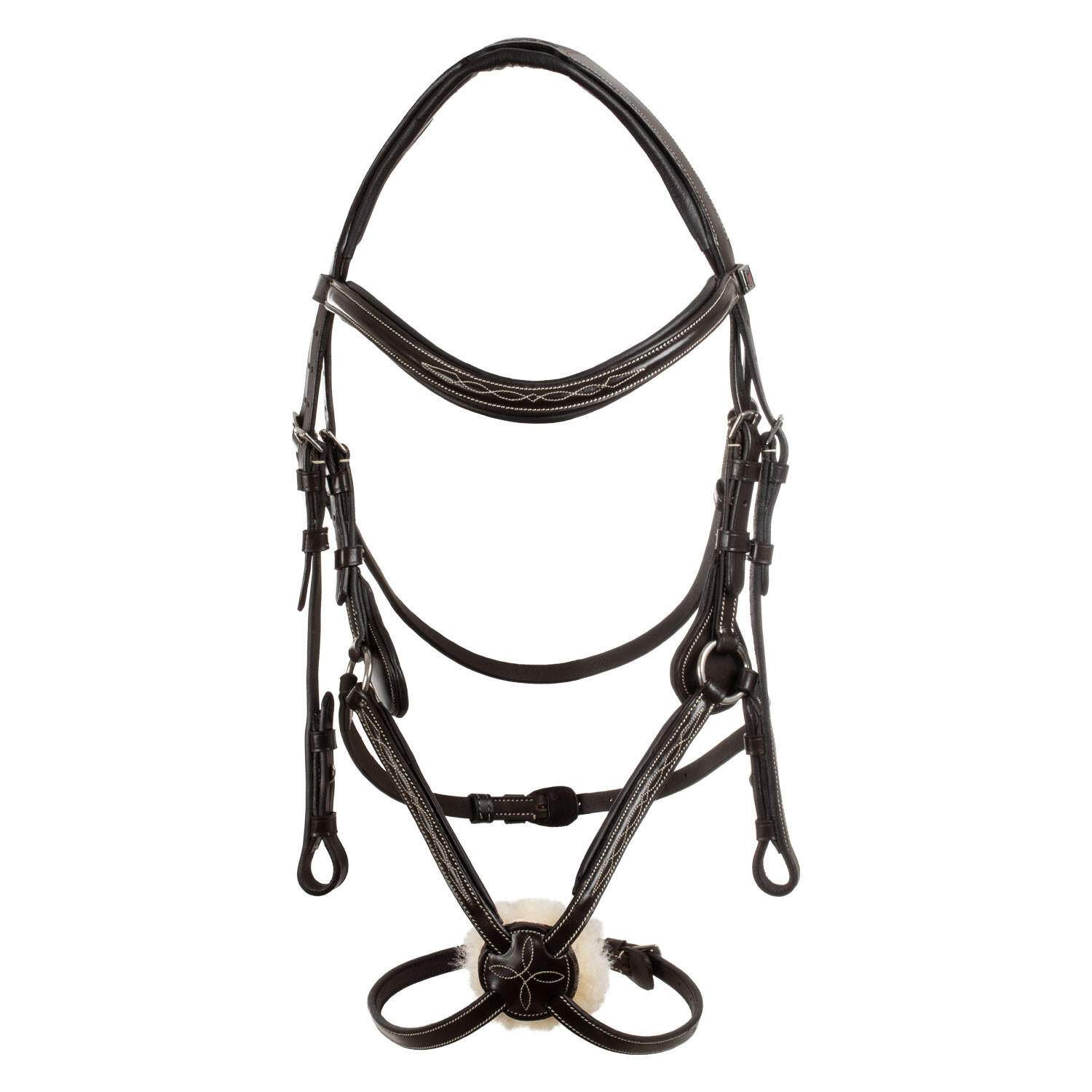 Briglia messicana con nasalina anatomica e curva 2/7