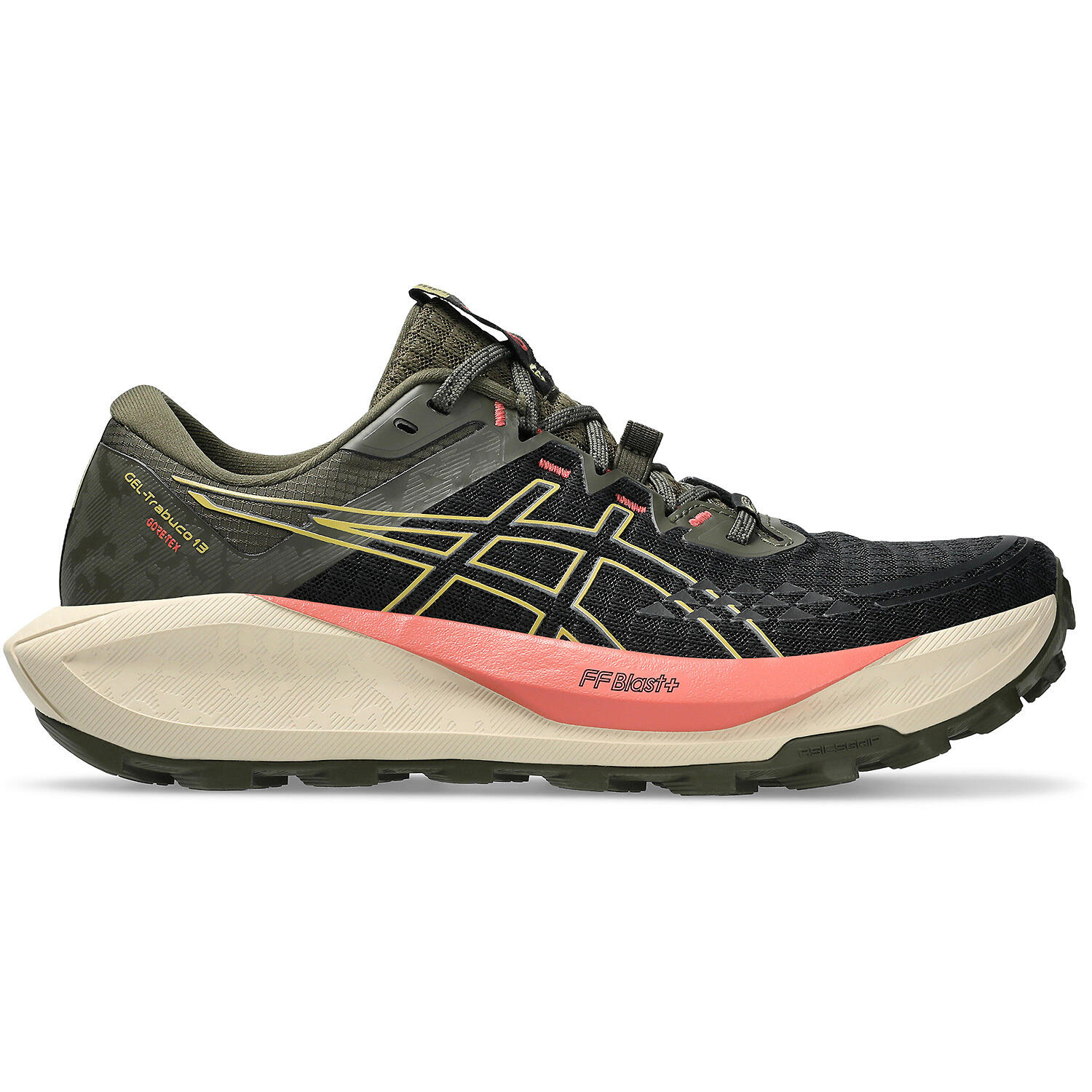 Course à pied et trail pour femme Asics Gel-Trabuco 13 GTX Noir 1/7