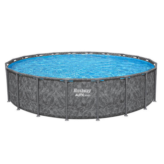 Bestway Kit piscine hors sol ronde APX 3 65 6,10 m x 1,32 m