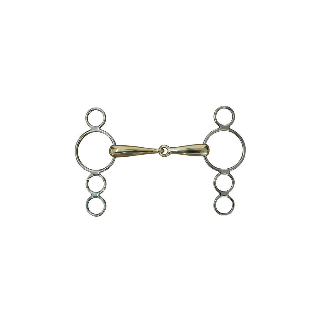 Pessoa full copper snaffle, german, 2 rings