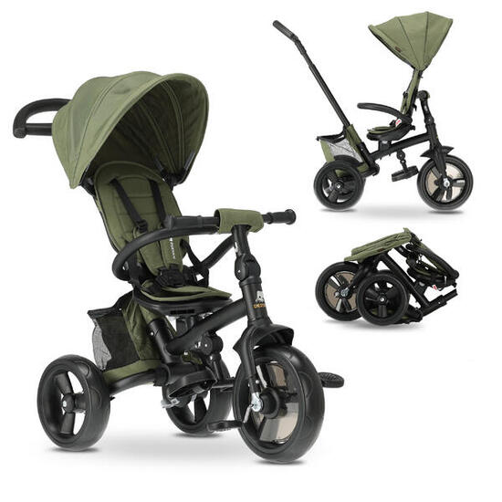 DERYAN Explorer Tricycle – Pliable et Rotatif à 360º – Vert