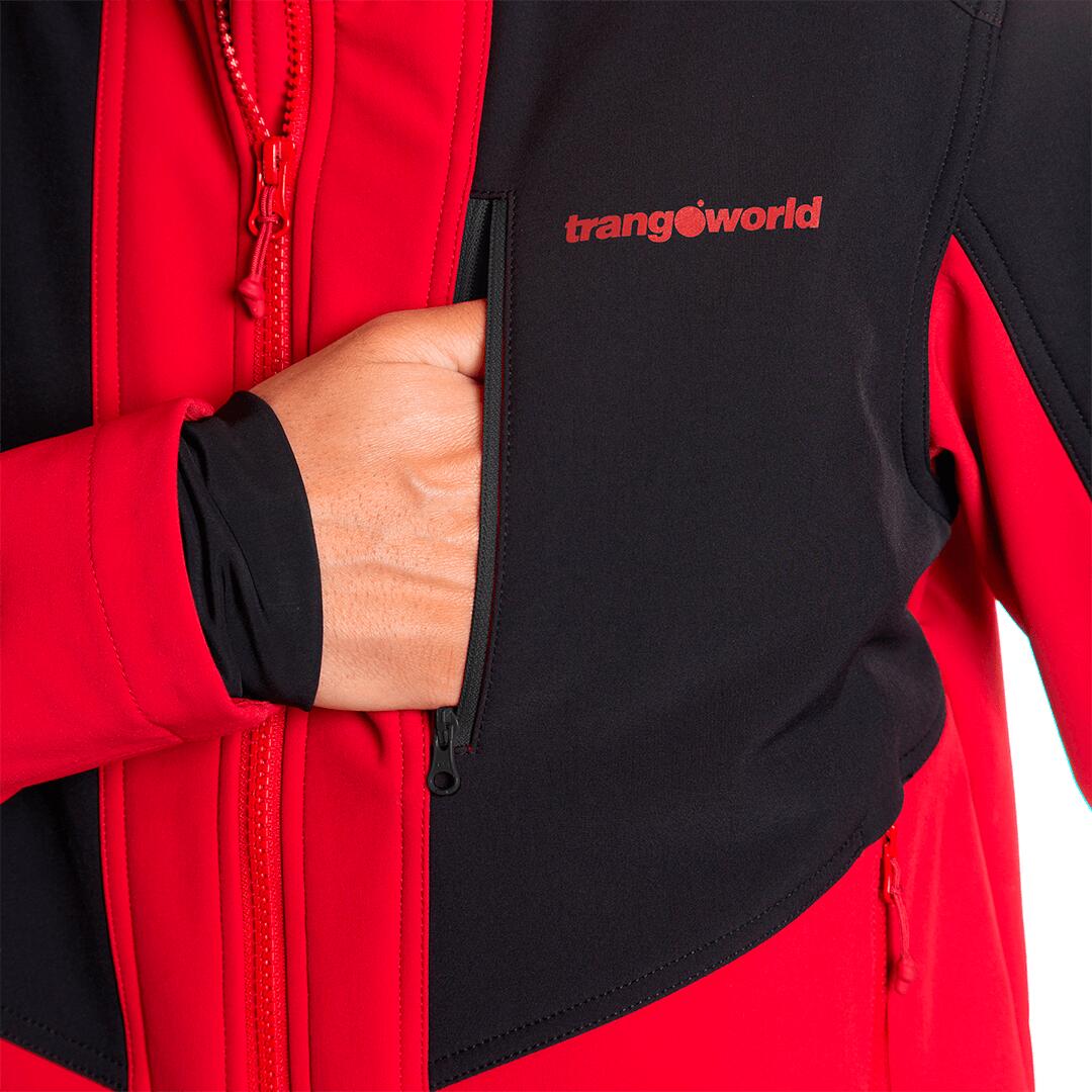 Softshell para Hombre Trangoworld Karun Rojo/Negro 5/7