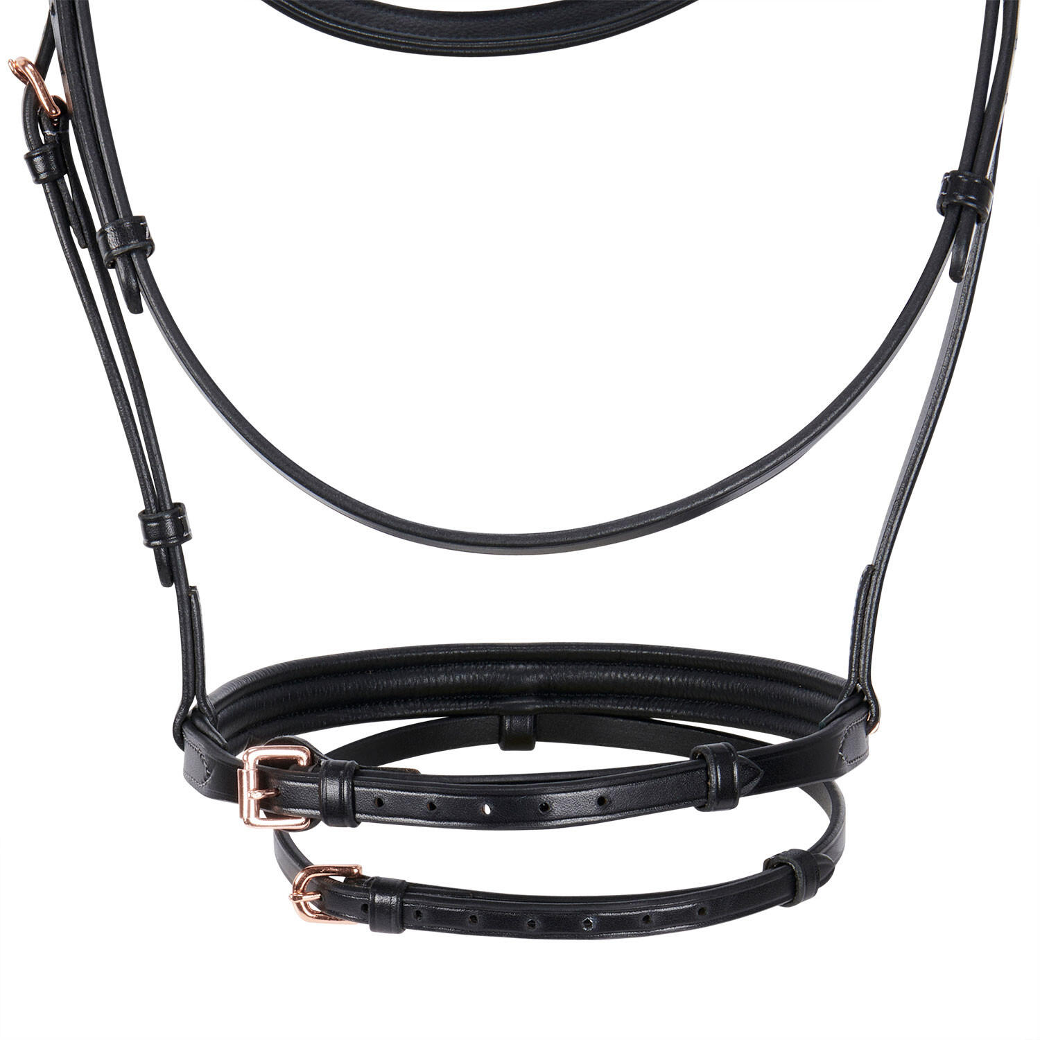 Testiera anglaise en cuir clincher couleur or rose 7/7
