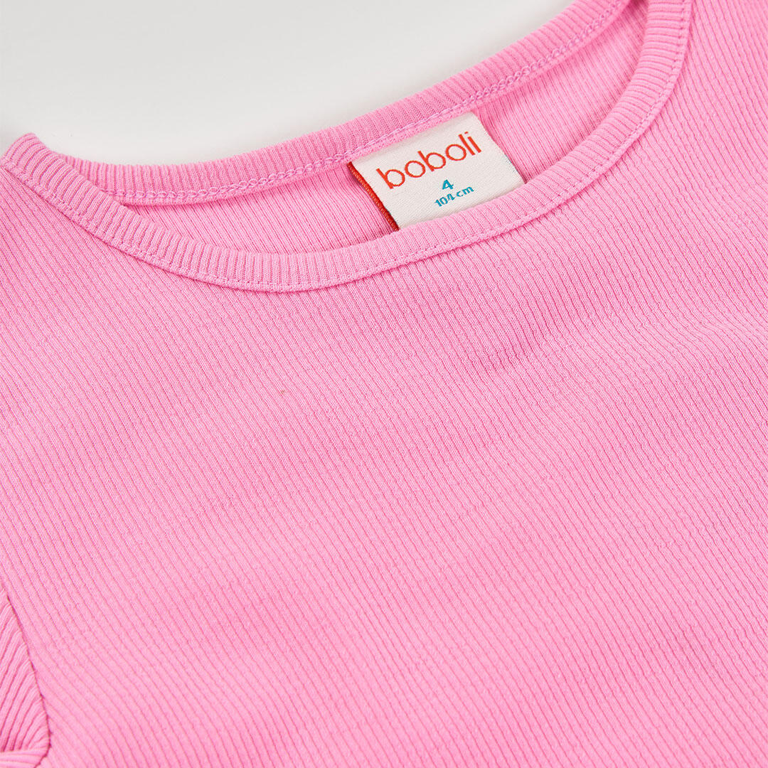 Camisetas de verano de tenis bebé niña boboli rosa 3/4