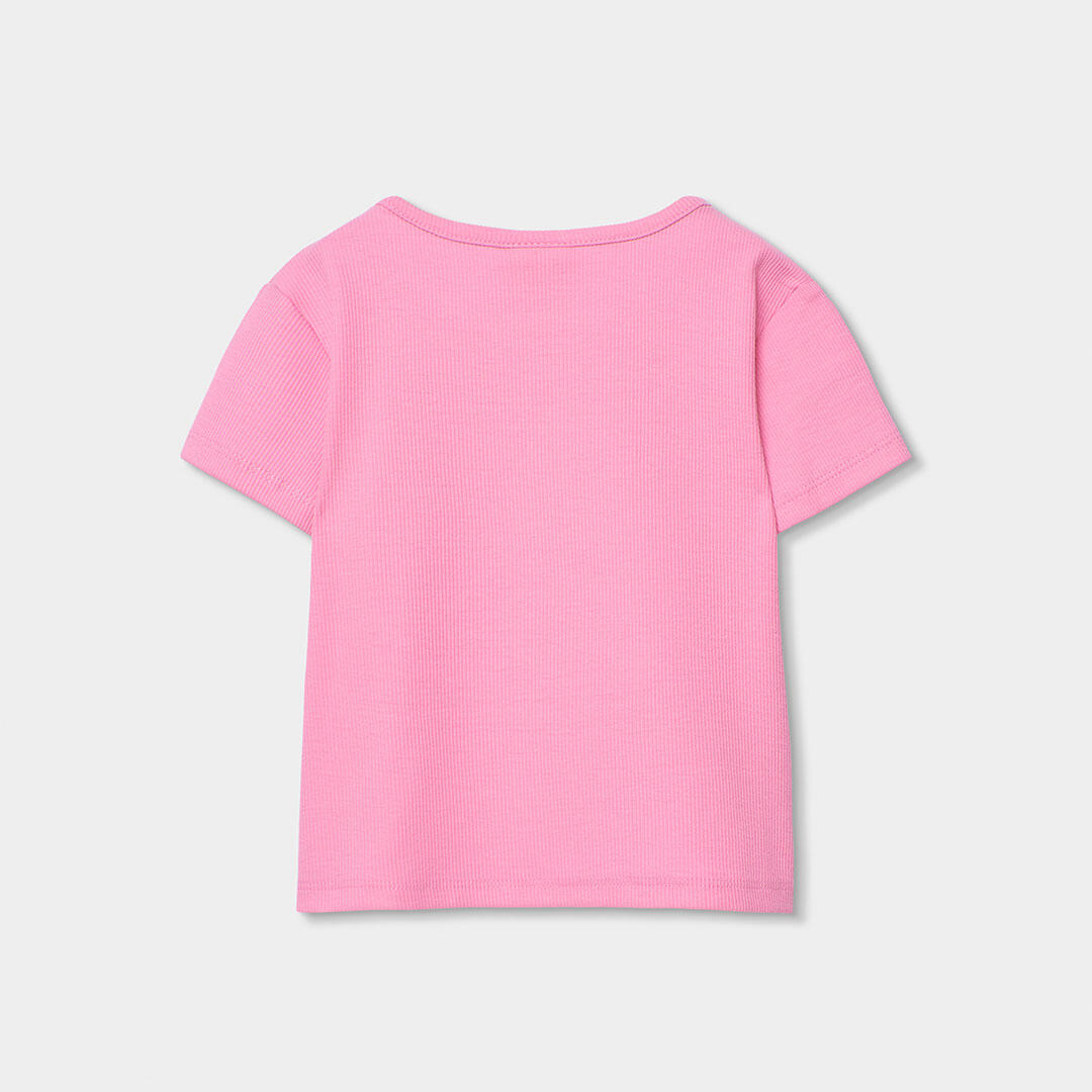 Camisetas de verano de tenis bebé niña boboli rosa 2/4
