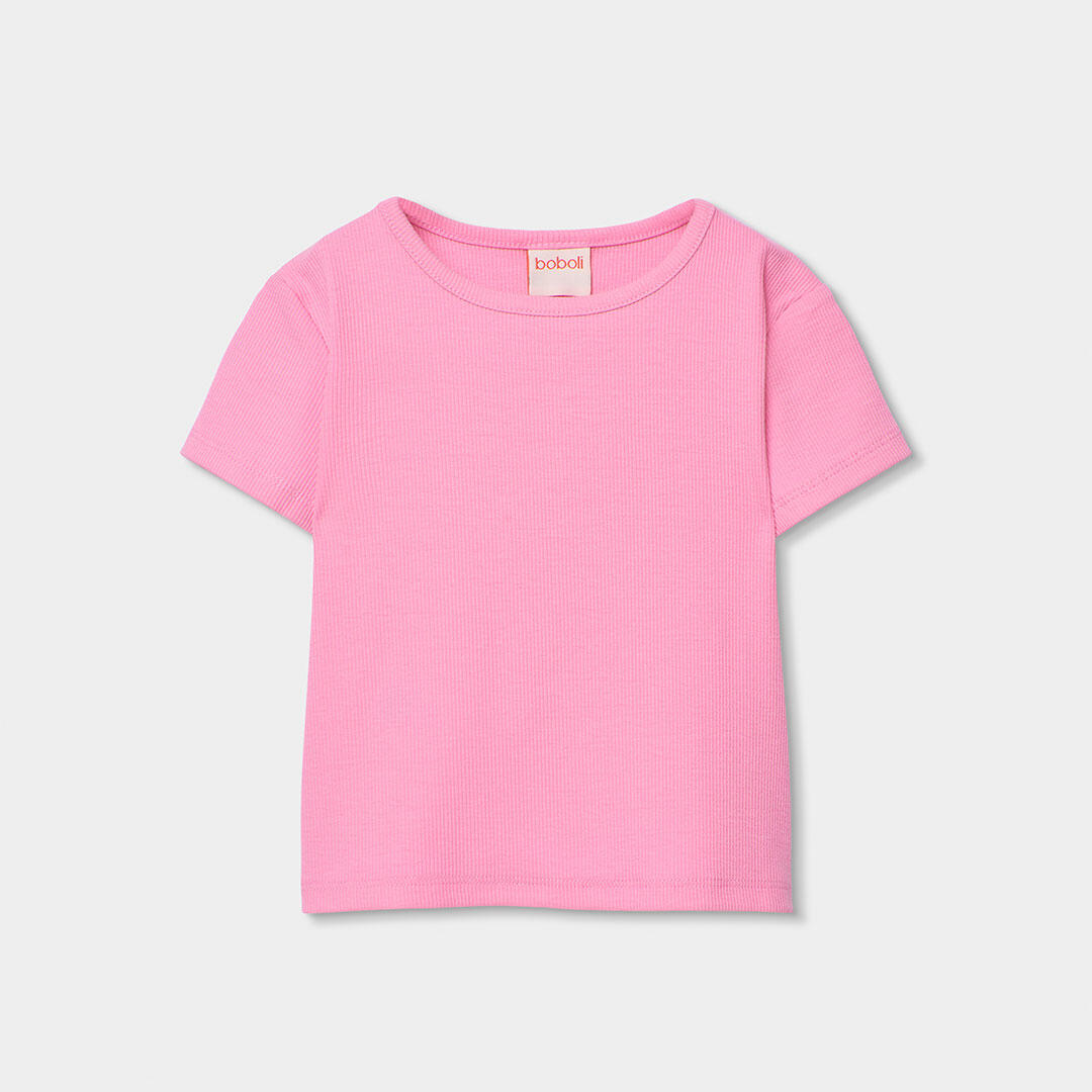Camisetas de verano de tenis bebé niña boboli rosa 1/4