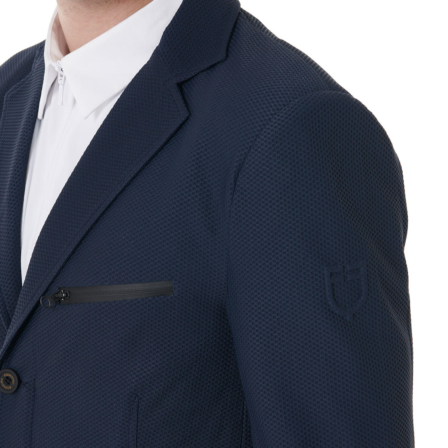 Jaqueta masculina para competição três botões perfurada 2/6
