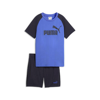 Essentials no.1-logo set met poly t-shirt en short voor jongeren puma