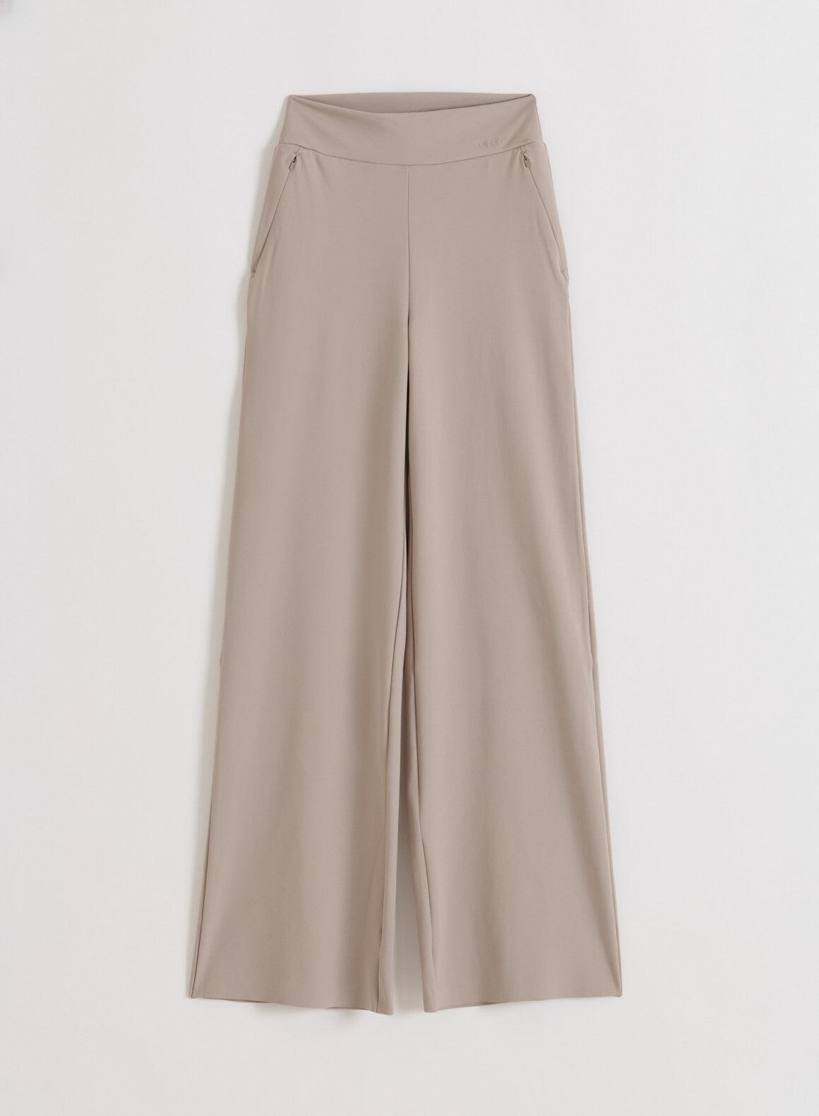 Pantaloni da Donna Ultra-morbidi Vita Alta Gamba Dritta Sense Argilla Scura 6/6