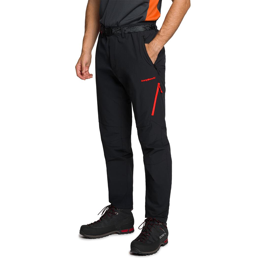 Pantalón para Hombre Trangoworld Limoux Negro/Rojo 3/4