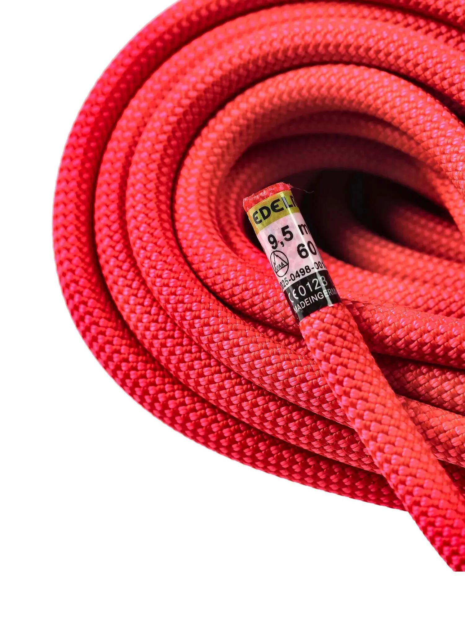 Lina dynamiczna Edelrid Eagle Lite Eco Dry 9,5 mm 60 m - neon coral 5/6