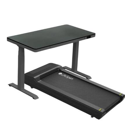 LifeSpan TR1200 tapis de course avec bureau debout en verre et SC130