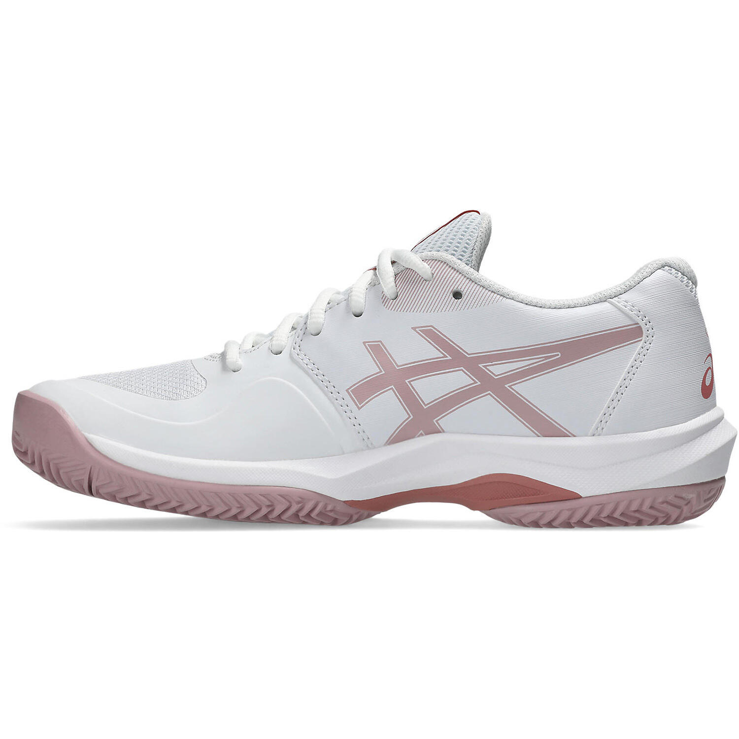 Zapatillas Asics Game FF Clay Blanco Rosa Morganita Mujer 3/7