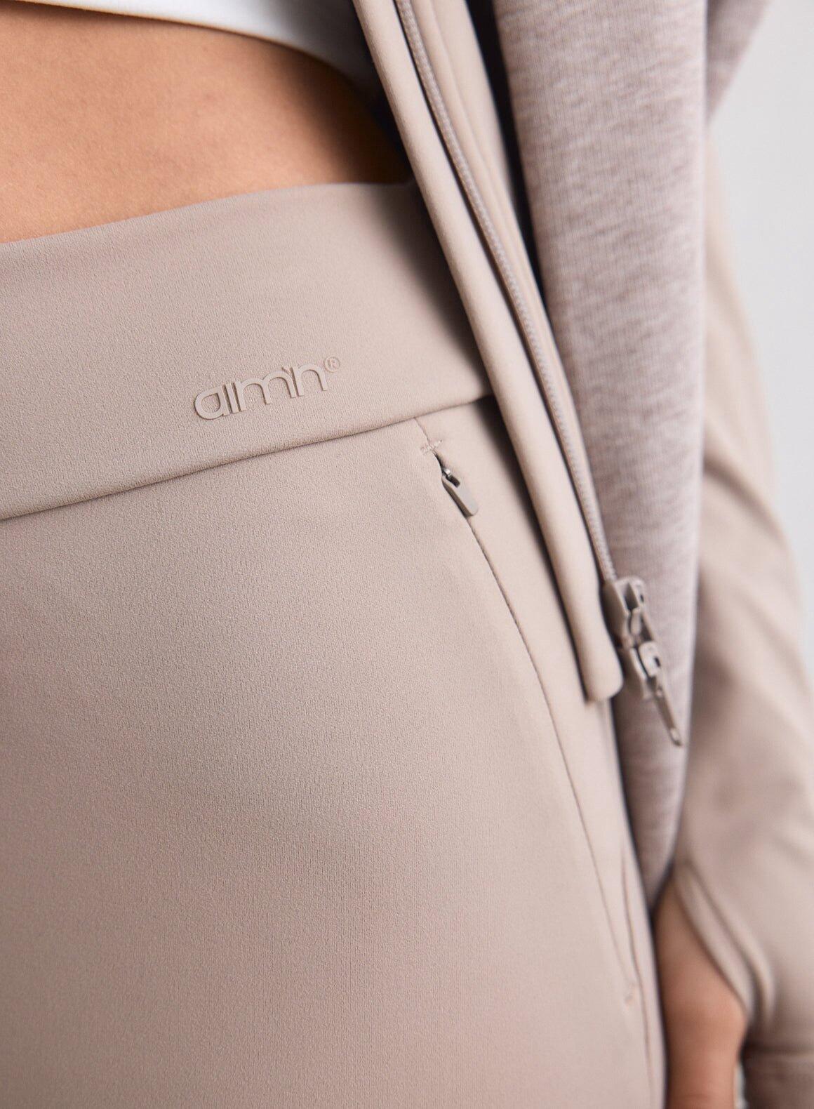 Pantaloni da Donna Ultra-morbidi Vita Alta Gamba Dritta Sense Argilla Scura 5/6